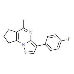 ChemSpider 2D Image | 3-(4-Fluorophenyl)-5-methyl-7,8-dihydro-6H-cyclopenta[e]pyrazolo[1,5-a]pyrimidine | C16H14FN3