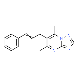 ChemSpider 2D Image | 6-Cinnamyl-5,7-dimethyl[1,2,4]triazolo[1,5-a]pyrimidine | C16H16N4