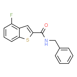 ChemSpider 2D Image | N-Benzyl-4-fluoro-1-benzothiophene-2-carboxamide | C16H12FNOS