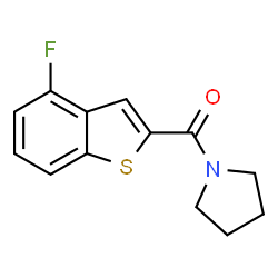 ChemSpider 2D Image | (4-Fluoro-1-benzothiophen-2-yl)(1-pyrrolidinyl)methanone | C13H12FNOS