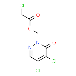 ChemSpider 2D Image | (4,5-Dichloro-6-oxo-1(6H)-pyridazinyl)methyl chloroacetate | C7H5Cl3N2O3