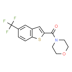 ChemSpider 2D Image | 4-Morpholinyl[5-(trifluoromethyl)-1-benzothiophen-2-yl]methanone | C14H12F3NO2S