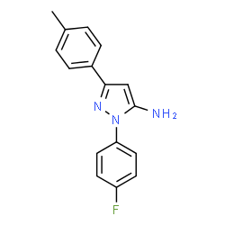 ChemSpider 2D Image | 1-(4-Fluorophenyl)-3-(4-methylphenyl)-1H-pyrazol-5-amine | C16H14FN3