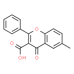 ChemSpider 2D Image | 6-Methyl-4-oxo-2-phenyl-4H-chromene-3-carboxylic acid | C17H12O4