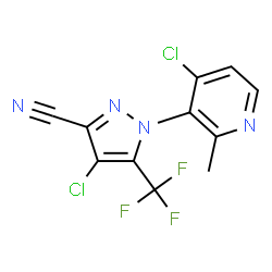 ChemSpider 2D Image | 4-Chloro-1-(4-chloro-2-methyl-3-pyridinyl)-5-(trifluoromethyl)-1H-pyrazole-3-carbonitrile | C11H5Cl2F3N4