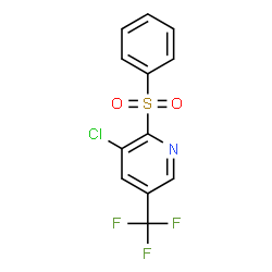 ChemSpider 2D Image | 3-Chloro-2-(phenylsulfonyl)-5-(trifluoromethyl)pyridine | C12H7ClF3NO2S