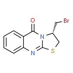 ChemSpider 2D Image | (3S)-3-(Bromomethyl)-2,3-dihydro-5H-[1,3]thiazolo[2,3-b]quinazolin-5-one | C11H9BrN2OS
