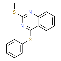 ChemSpider 2D Image | 2-(Methylsulfanyl)-4-(phenylsulfanyl)quinazoline | C15H12N2S2