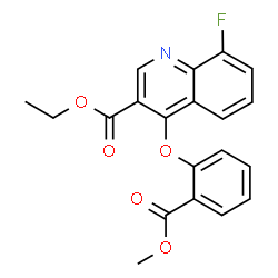 ChemSpider 2D Image | Ethyl 8-fluoro-4-[2-(methoxycarbonyl)phenoxy]-3-quinolinecarboxylate | C20H16FNO5