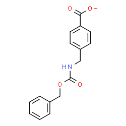 ChemSpider 2D Image | 4-(Benzyloxycarbonylamino-methyl)-benzoic acid | C16H15NO4