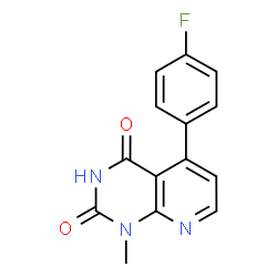 ChemSpider 2D Image | 5-(4-Fluorophenyl)-1-methylpyrido[2,3-d]pyrimidine-2,4(1H,3H)-dione | C14H10FN3O2