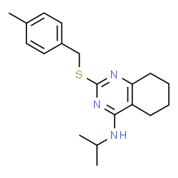 ChemSpider 2D Image | N-Isopropyl-2-[(4-methylbenzyl)sulfanyl]-5,6,7,8-tetrahydro-4-quinazolinamine | C19H25N3S