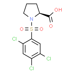 ChemSpider 2D Image | 1-[(2,4,5-Trichlorophenyl)sulfonyl]-L-proline | C11H10Cl3NO4S