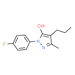 ChemSpider 2D Image | 1-(4-Fluorophenyl)-3-methyl-4-propyl-1H-pyrazol-5-ol | C13H15FN2O