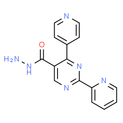 ChemSpider 2D Image | 2-(2-Pyridinyl)-4-(4-pyridinyl)-5-pyrimidinecarbohydrazide | C15H12N6O