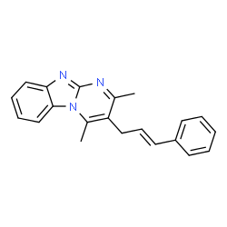 ChemSpider 2D Image | 2,4-Dimethyl-3-[(2E)-3-phenyl-2-propen-1-yl]pyrimido[1,2-a]benzimidazole | C21H19N3