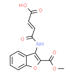 ChemSpider 2D Image | (2E)-4-{[2-(Methoxycarbonyl)-1-benzofuran-3-yl]amino}-4-oxo-2-butenoic acid | C14H11NO6