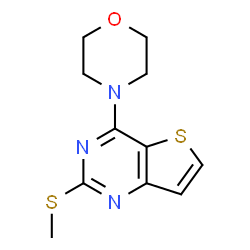 ChemSpider 2D Image | 2-(Methylsulfanyl)-4-(4-morpholinyl)thieno[3,2-d]pyrimidine | C11H13N3OS2