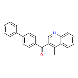 ChemSpider 2D Image | 4-Biphenylyl(4-methyl-3-quinolinyl)methanone | C23H17NO