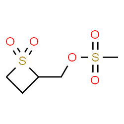 ChemSpider 2D Image | (1,1-Dioxido-2-thietanyl)methyl methanesulfonate | C5H10O5S2