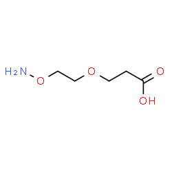 ChemSpider 2D Image | 3-[2-(Aminooxy)ethoxy]propanoic acid | C5H11NO4