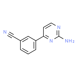 ChemSpider 2D Image | 3-(2-Amino-4-pyrimidinyl)benzonitrile | C11H8N4