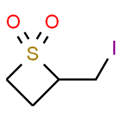 ChemSpider 2D Image | 2-(Iodomethyl)thietane 1,1-dioxide | C4H7IO2S