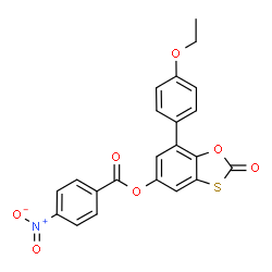 ChemSpider 2D Image | 7-(4-Ethoxyphenyl)-2-oxo-1,3-benzoxathiol-5-yl 4-nitrobenzoate | C22H15NO7S