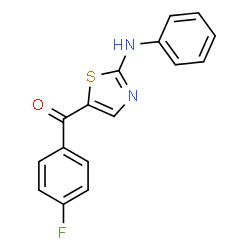 ChemSpider 2D Image | (2-Anilino-1,3-thiazol-5-yl)(4-fluorophenyl)methanone | C16H11FN2OS