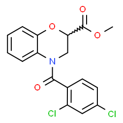 ChemSpider 2D Image | Methyl 4-(2,4-dichlorobenzoyl)-3,4-dihydro-2H-1,4-benzoxazine-2-carboxylate | C17H13Cl2NO4