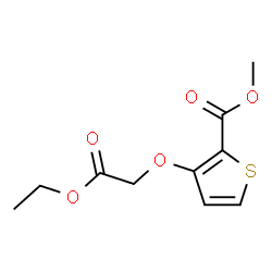 ChemSpider 2D Image | Methyl 3-(2-ethoxy-2-oxoethoxy)-2-thiophenecarboxylate | C10H12O5S