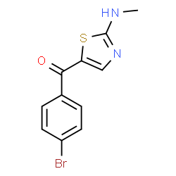 ChemSpider 2D Image | (4-Bromophenyl)[2-(methylamino)-5-thiazolyl]methanone | C11H9BrN2OS