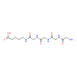 ChemSpider 2D Image | Glycylglycylglycyl-N-(4-carboxybutyl)glycinamide | C13H23N5O6