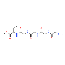 ChemSpider 2D Image | Glycylglycylglycyl-N-(1-methoxy-1-oxo-2-butanyl)glycinamide | C13H23N5O6