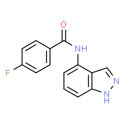 ChemSpider 2D Image | 4-Fluoro-N-(1H-indazol-4-yl)benzamide | C14H10FN3O