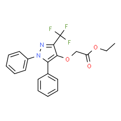ChemSpider 2D Image | Ethyl {[1,5-diphenyl-3-(trifluoromethyl)-1H-pyrazol-4-yl]oxy}acetate | C20H17F3N2O3