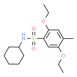 ChemSpider 2D Image | N-Cyclohexyl-2,5-diethoxy-4-methylbenzenesulfonamide | C17H27NO4S