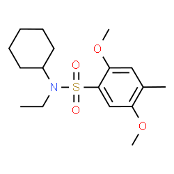 ChemSpider 2D Image | N-Cyclohexyl-N-ethyl-2,5-dimethoxy-4-methylbenzenesulfonamide | C17H27NO4S