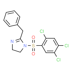 ChemSpider 2D Image | 2-Benzyl-1-[(2,4,5-trichlorophenyl)sulfonyl]-4,5-dihydro-1H-imidazole | C16H13Cl3N2O2S