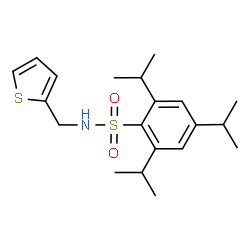 ChemSpider 2D Image | 2,4,6-Triisopropyl-N-(2-thienylmethyl)benzenesulfonamide | C20H29NO2S2