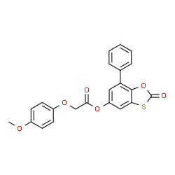 ChemSpider 2D Image | 2-Oxo-7-phenyl-1,3-benzoxathiol-5-yl (4-methoxyphenoxy)acetate | C22H16O6S