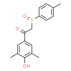 ChemSpider 2D Image | 1-(4-Hydroxy-3,5-dimethylphenyl)-2-[(4-methylphenyl)sulfinyl]ethanone | C17H18O3S