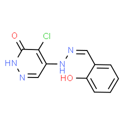 ChemSpider 2D Image | 4-Chloro-5-[(2Z)-2-(2-hydroxybenzylidene)hydrazino]-3(2H)-pyridazinone | C11H9ClN4O2