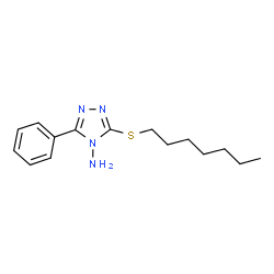 ChemSpider 2D Image | 3-(Heptylsulfanyl)-5-phenyl-4H-1,2,4-triazol-4-amine | C15H22N4S