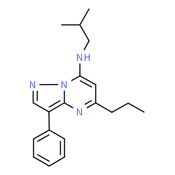 ChemSpider 2D Image | N-Isobutyl-3-phenyl-5-propylpyrazolo[1,5-a]pyrimidin-7-amine | C19H24N4