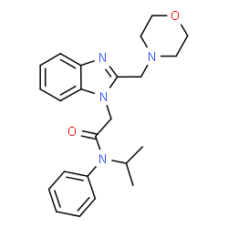 ChemSpider 2D Image | N-Isopropyl-2-[2-(4-morpholinylmethyl)-1H-benzimidazol-1-yl]-N-phenylacetamide | C23H28N4O2