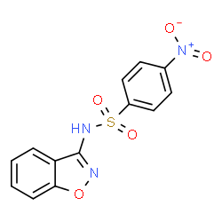 ChemSpider 2D Image | N-(1,2-Benzoxazol-3-yl)-4-nitrobenzenesulfonamide | C13H9N3O5S