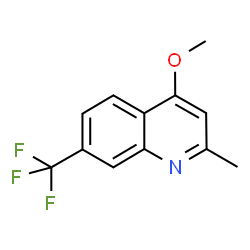 ChemSpider 2D Image | 4-Methoxy-2-methyl-7-(trifluoromethyl)quinoline | C12H10F3NO
