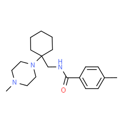 ChemSpider 2D Image | 4-Methyl-N-{[1-(4-methyl-1-piperazinyl)cyclohexyl]methyl}benzamide | C20H31N3O