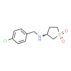 ChemSpider 2D Image | N-(4-Chlorobenzyl)tetrahydro-3-thiophenamine 1,1-dioxide | C11H14ClNO2S